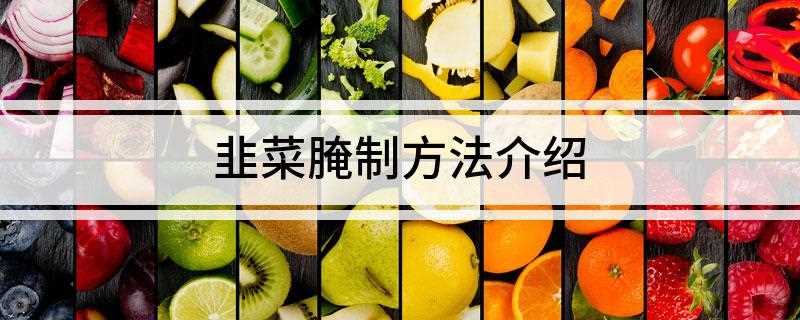 韭菜腌制方法介绍(韭菜的做法)
